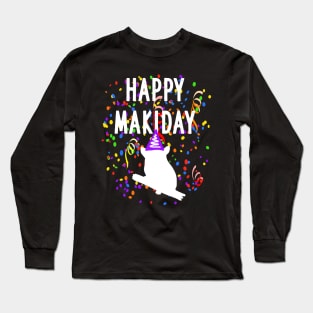 happy makiday Maki Geschenk Koboldmaki Affen Love Long Sleeve T-Shirt